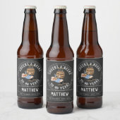 Kaas en bier 40e verjaardag zwart-wit bier etiket (Flessen)