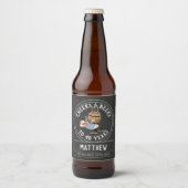Kaas en bier 40e verjaardag zwart-wit bier etiket (Voorkant)