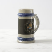 Kaas en bier 40e verjaardag zwart-wit bierpul (Voorkant rechts)