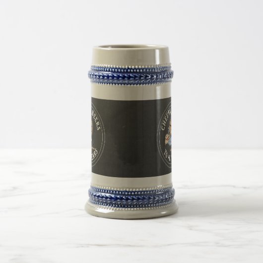 Kaas en bier 40e verjaardag zwart-wit bierpul (Center)