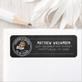 Kaas en bier 50e verjaardag wit op het karton etiket (Insitu)