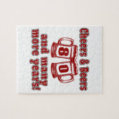 Kaas en bier 80 Design op de geboorte Legpuzzel (Horizontaal)