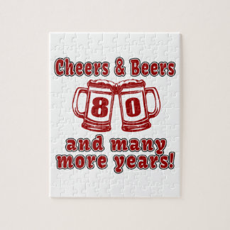 Kaas en bier 80 Design op de geboorte Legpuzzel