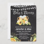 Kaas en bier Chalkboard Couples Shower Kaart (Voorkant)