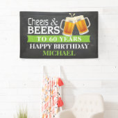 Kaas en bier Happy 60th Birthday Banner Green (Insitu)