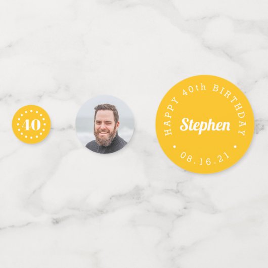 Kaas en bier Milestone Birthday Custom Party Confetti (Achterkanten)