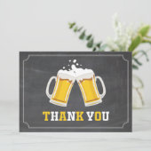 Kaas en bier Mok Chalkboard Bedankkaart (Staand voorkant)