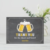 Kaas en bier Mok Chalkboard Bedankkaart (Staand voorkant)