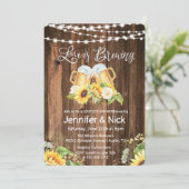 Kaas en bier Rotische paren — Uitnodiging (Staand voorkant)