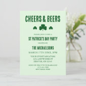 Kaas en bier St Patrick's Day Party Kaart (Staand voorkant)