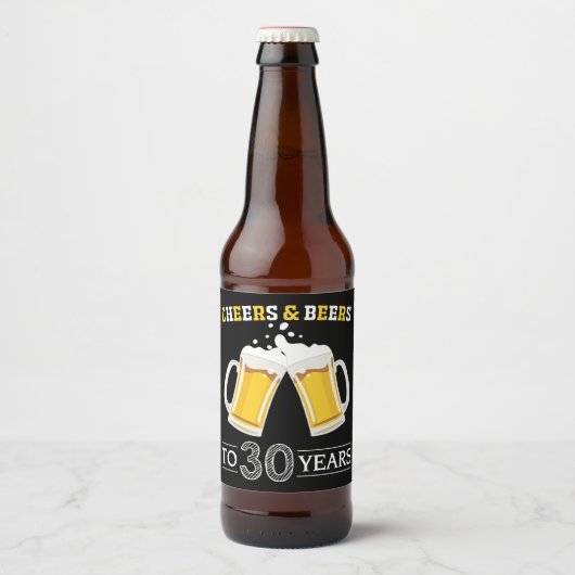 Kaas en bier tot 30 jaar bier etiket (Voorkant)
