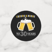 Kaas en bier tot 30 jaar confetti (Kleine voorkant)