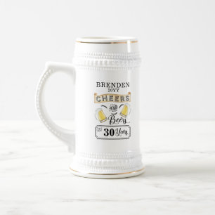 Kaas en bier tot 30 jaar na geboorte Beer Stein Bierpul