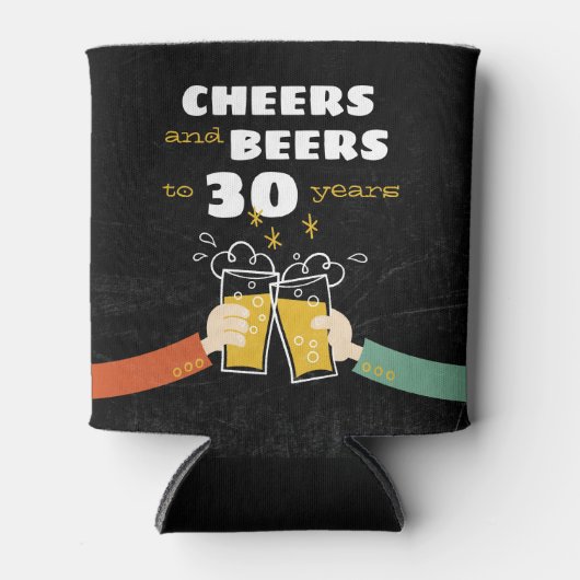 Kaas en bier tot 30 jaar na geboorte blikjeskoeler (Voorkant)