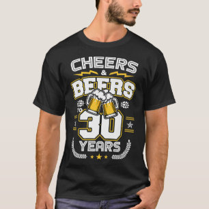 Kaas en bier tot 30 jaar oude grappige 30e verjaar t-shirt