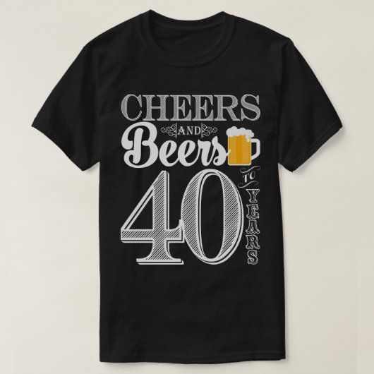 Kaas en bier tot 40 jaar Man T-Shirt (Design voorkant)