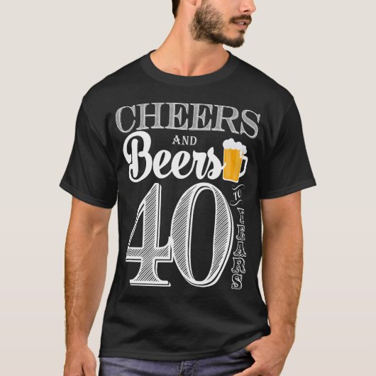 Kaas en bier tot 40 jaar Man T-Shirt (Voorkant)