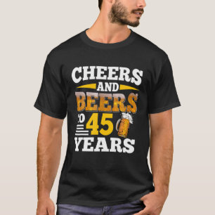 Kaas en bier tot 45 jaar Funny 45th Birthday B T-shirt