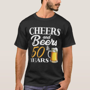 Kaas en bier tot 50 jaar 50 jaar t-shirt