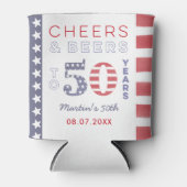 Kaas en bier tot 50 jaar 50e verjaardag blikjeskoeler (Voorkant)