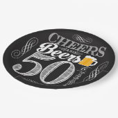Kaas en bier tot 50 jaar Papier Bord 9" (Gekanteld)