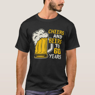 Kaas en bier tot 60 jaar oude geboorte t-shirt