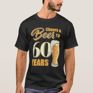 Kaas en bier tot 60 jaar Vreemde verjaardag T-shirt