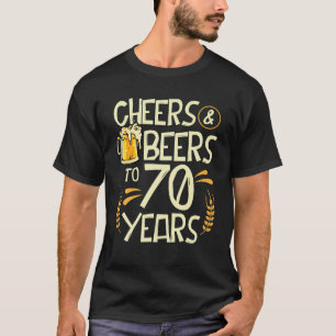 Kaas en bier tot 70 jaar 70 jaar oud t-shirt