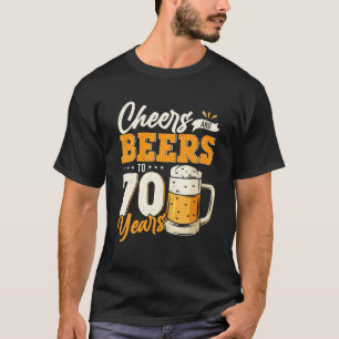 Kaas en bier tot 70 jaar Funny 70th Birthday T-shirt