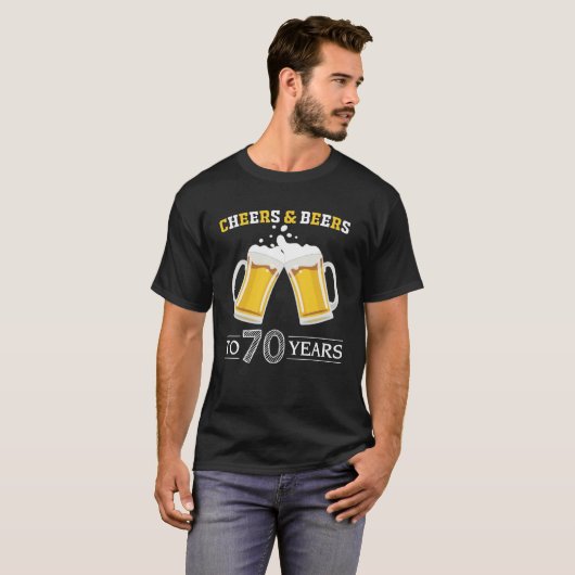 Kaas en bier tot 70 jaar Man T-Shirt (Voorkant volledig)