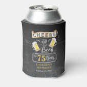 Kaas en bier tot 75 jaar verjaardag blikjeskoeler (Blikje Achterkant)