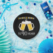 Kaas en bier tot 90 jaar Bord papier (Feest)