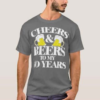 Kaas en bier tot mijn 40 jaar t-shirt