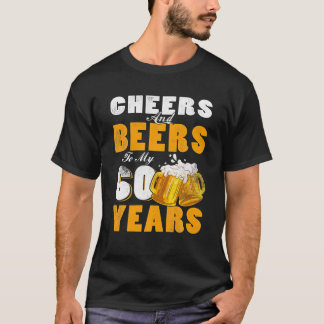 Kaas en bier voor mijn 60-jarige 60ste verjaardag t-shirt