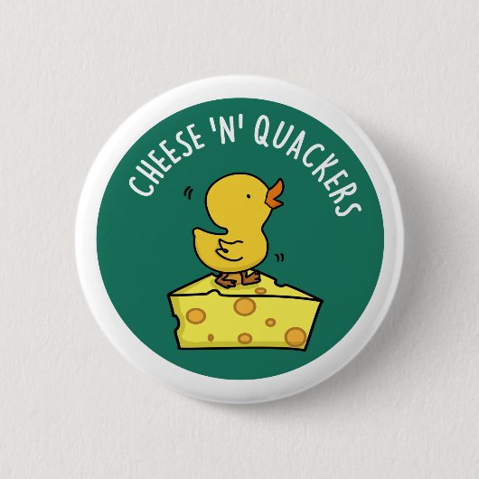 Kaas en makreeltjes ronde button 5,7 cm (Voorkant)