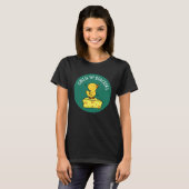 Kaas en Quackers Grappige Duck Pun Donker BG T-shirt (Voorkant volledig)