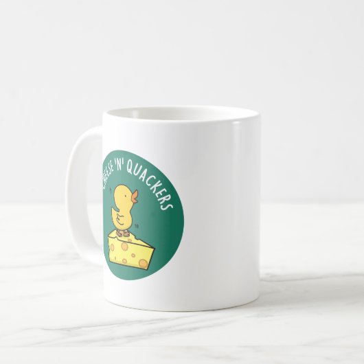 Kaas en Quackers Grappige Duck Pun Koffiemok (Voorkant links)