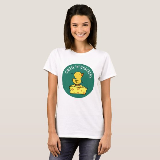 Kaas en Quackers Grappige Duck Pun T-shirt (Voorkant volledig)