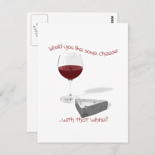 kaas en wijn briefkaart (Voorkant / Achterkant)