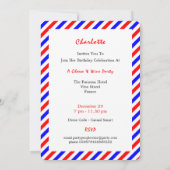 Kaas En Wijn Franse Thema Pret Feest Uitnodiging (Achterkant)