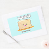 Kaas en wijn rechthoekige sticker (Envelop)