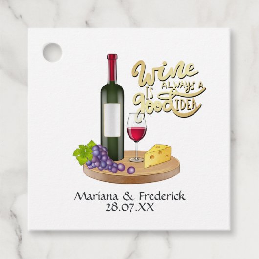 Kaas- en wijnproeverij bedankjes labels (Voorkant)