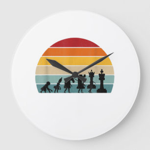 Kaas Evolution Retro Gift for a Chess Grote Klok