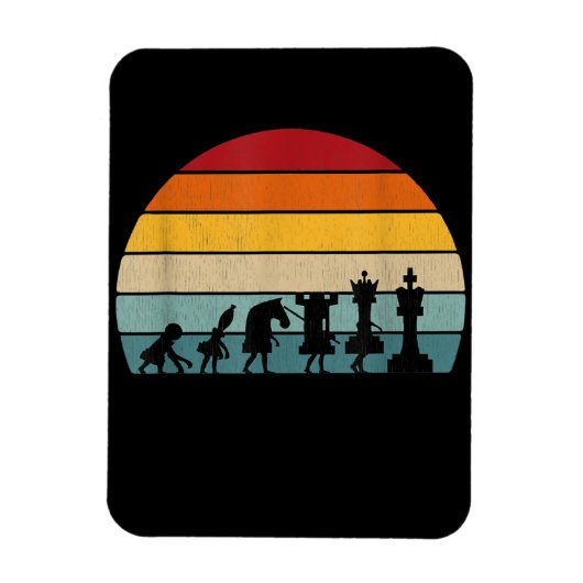 Kaas Evolution Retro  Gift for a Chess Magneet (Verticaal)