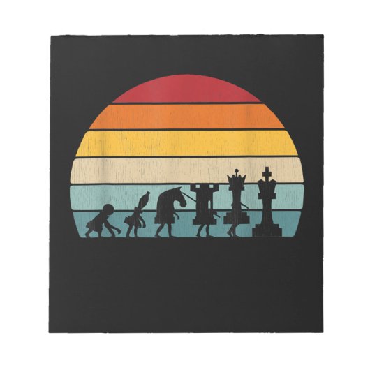 Kaas Evolution Retro  Gift for a Chess Notitieblok (Voorkant)