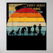 Kaas Evolution Retro  Gift for a Chess Poster (Voorkant)