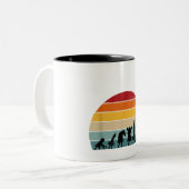 Kaas Evolution Retro  Gift for a Chess Tweekleurige Koffiemok (Voorkant links)