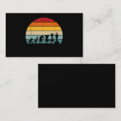 Kaas Evolution Retro  Gift for a Chess Visitekaartje (Voorkant / Achterkant)