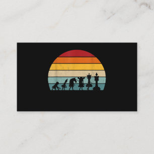 Kaas Evolution Retro  Gift for a Chess Visitekaartje