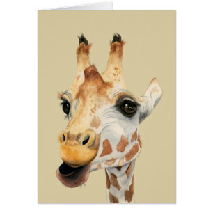 Kaas Giraffe Waterverf Safari Painting